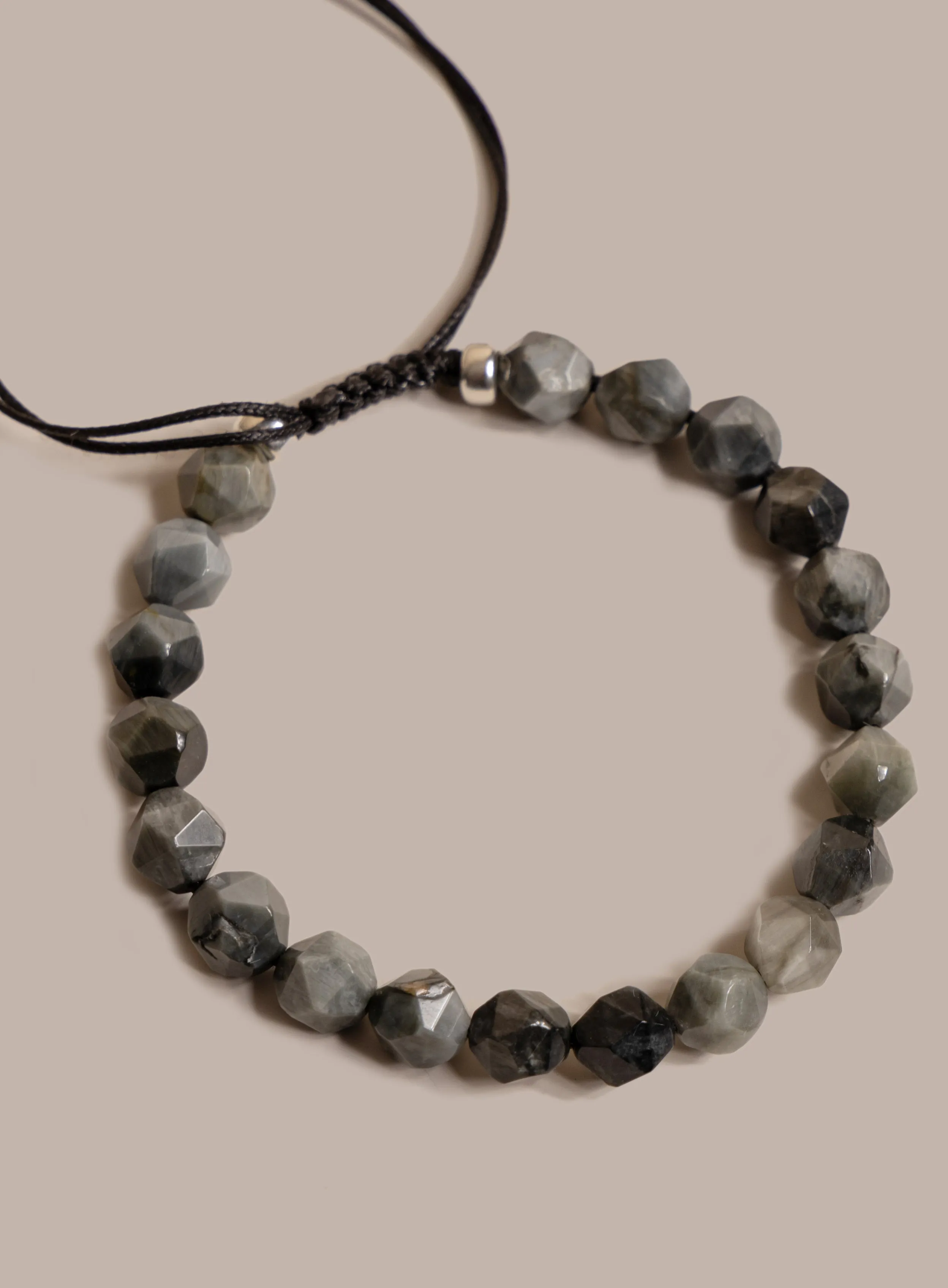 Eagle Eye Gemstone Bead Bracelet for Men