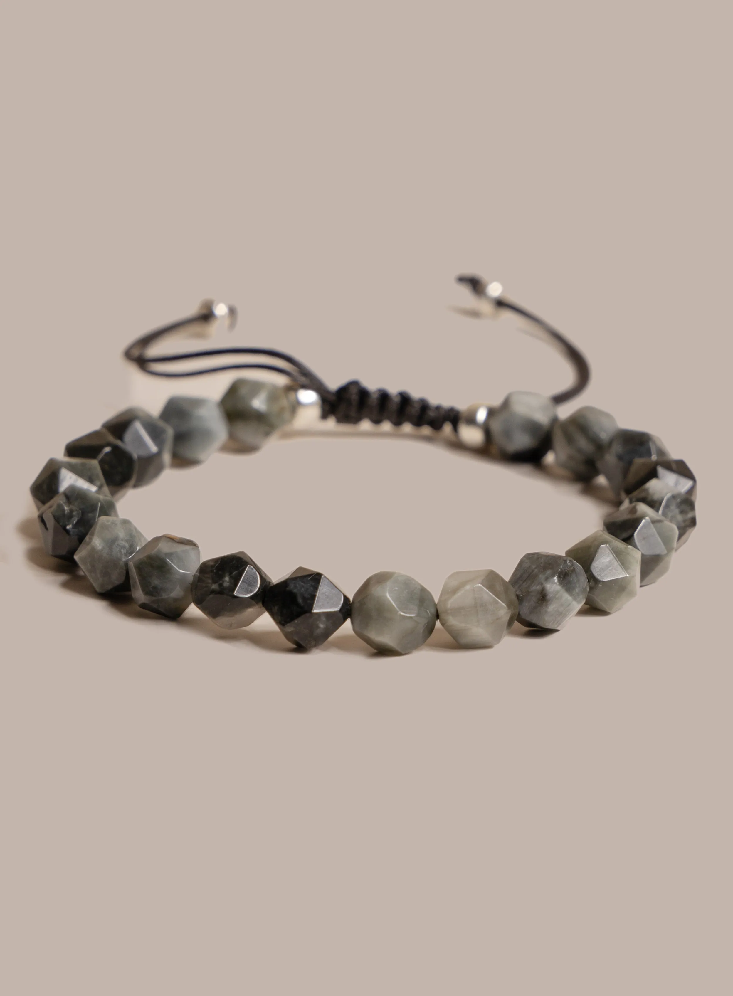 Eagle Eye Gemstone Bead Bracelet for Men