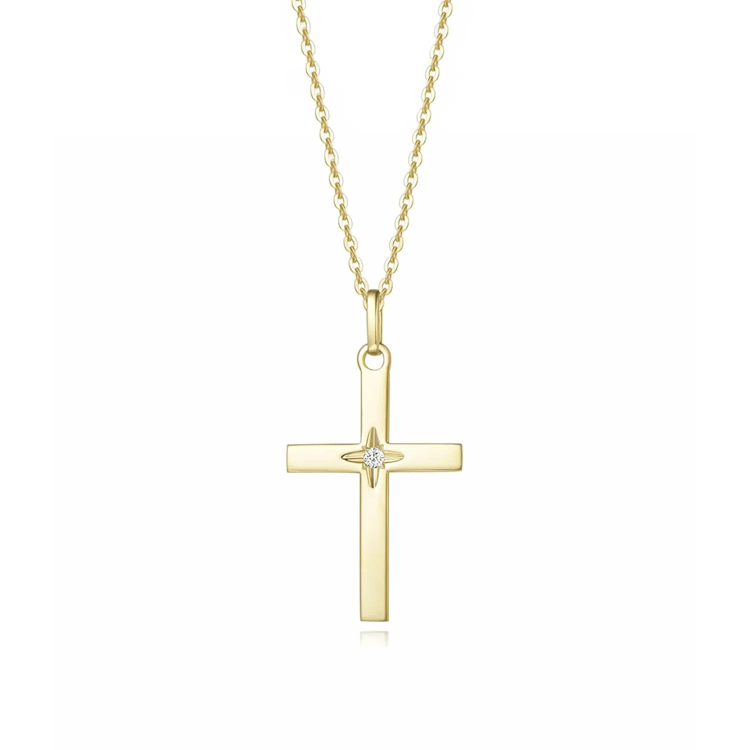 FANCIME Cross 14K Yellow Gold Necklace