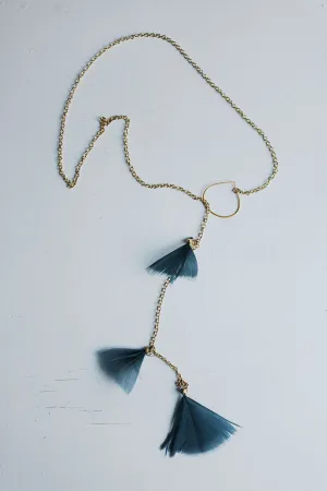 Feather Lariat Necklace