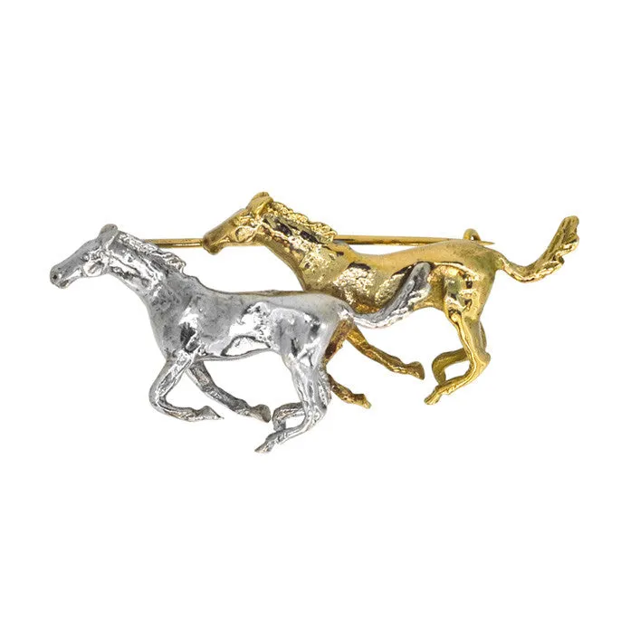 Galloping Horse Brooch