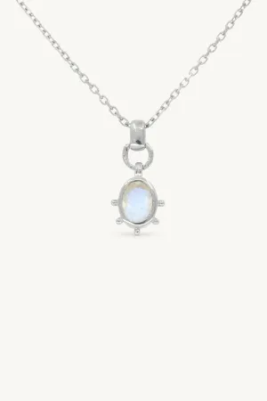 Gia Moonstone Silver Necklace