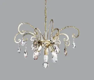 Gold & Silver Chandelier With Premium Elements Crystals