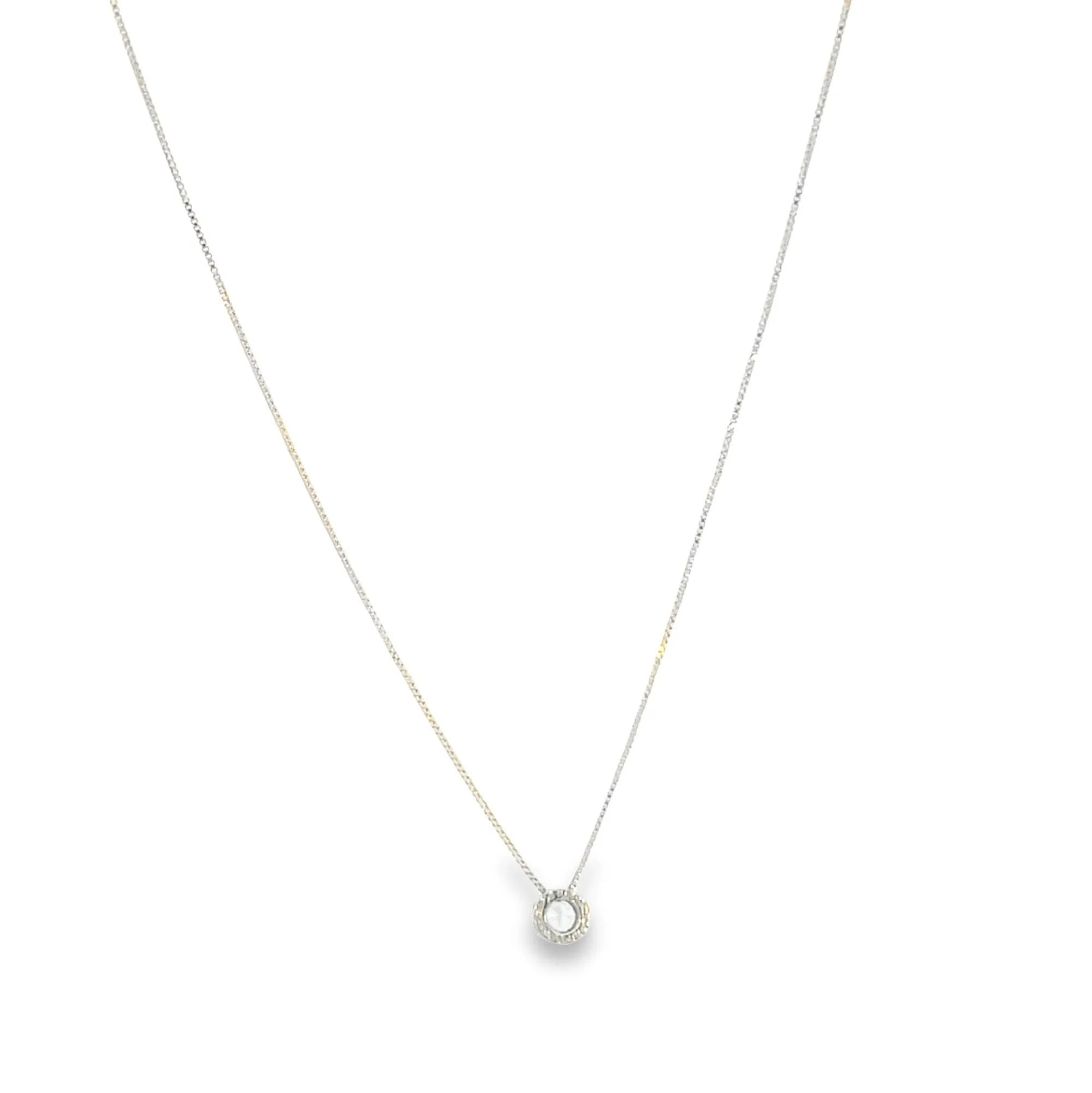 Gold CZ Stone Charms Necklace(H234)