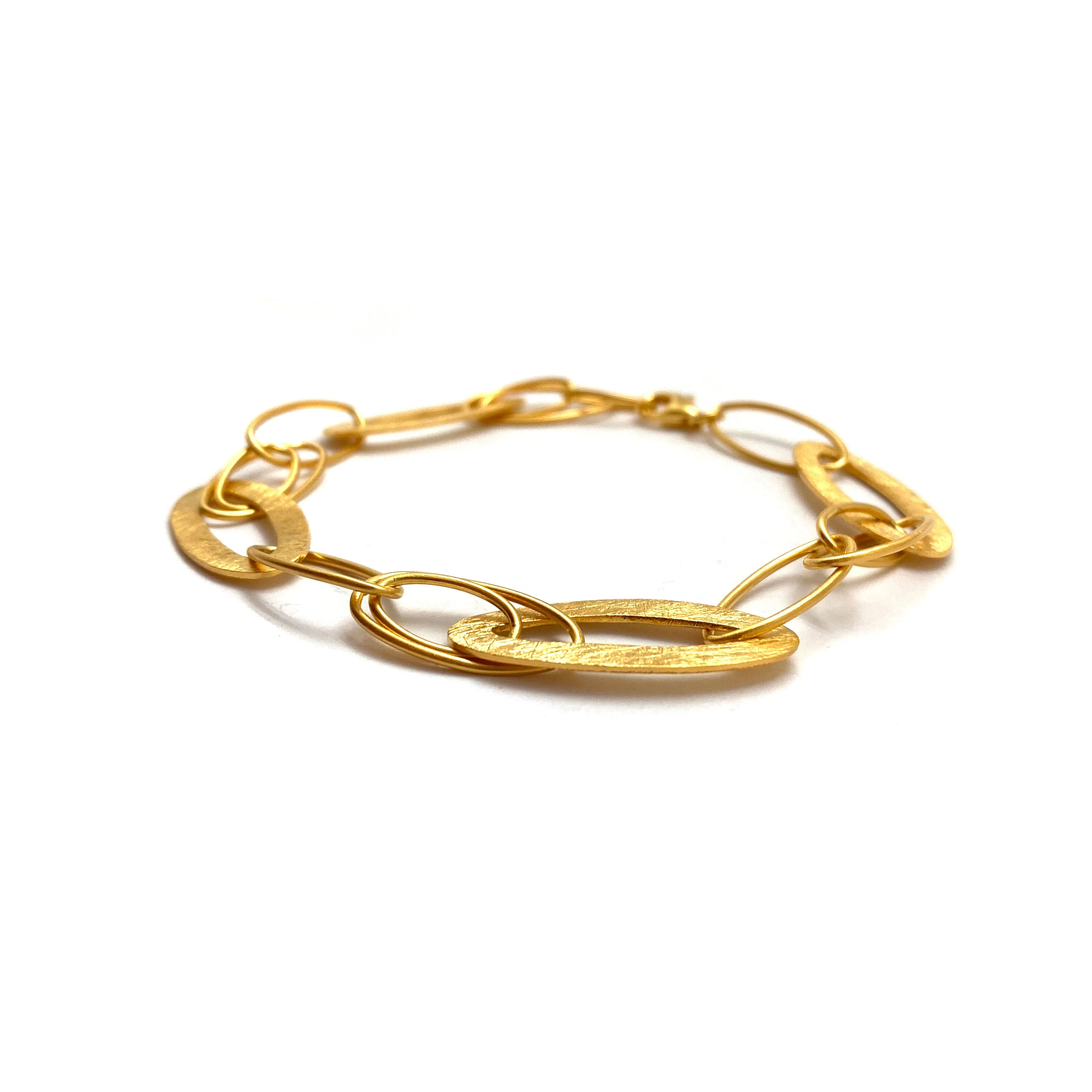 Gold Overlapping Link Bracelet