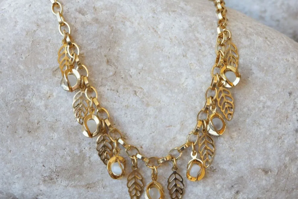 Gold Pearl Necklace