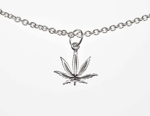 Gold Sativa Leaf Classic Pendant