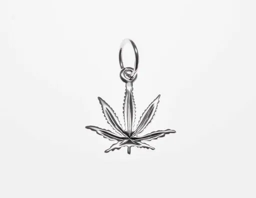 Gold Sativa Leaf Classic Pendant