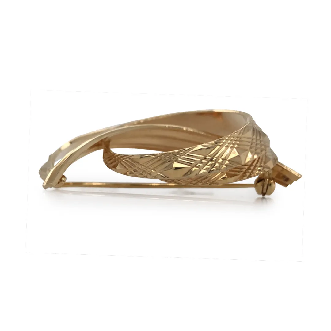 Gold 'swirl' Brooch