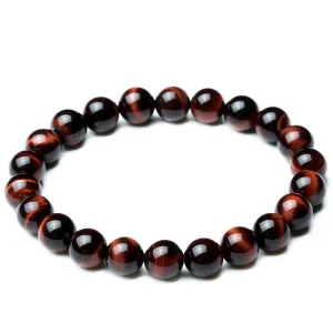 Handmade Natural Top Grade Red Tiger's Eye Bracelet Enhancing confidence and self-esteem