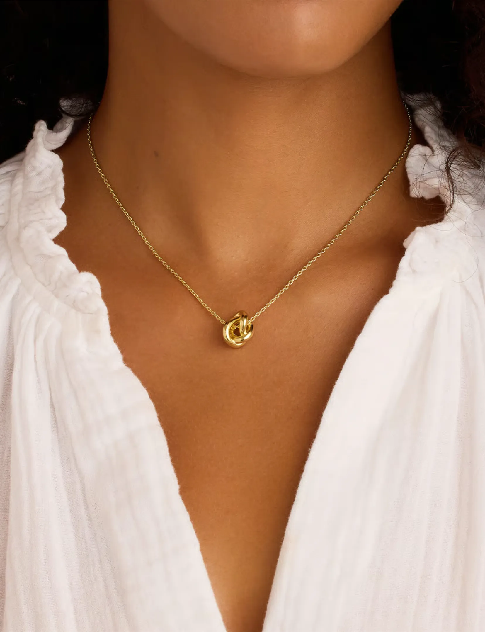 Infinity Knot Necklace, Gold