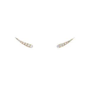 Large Diamond Eyelash Stud Earrings