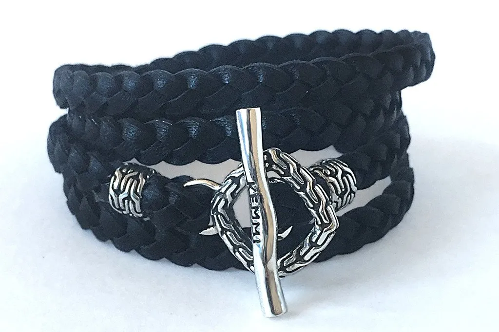 Leather Wrap Black Bracelet