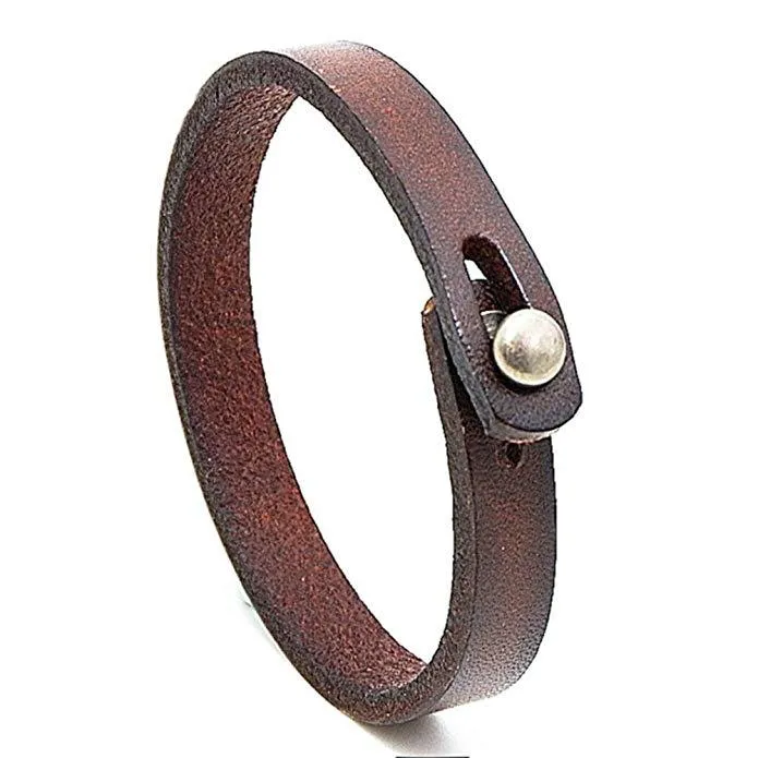 Lennart Minimalist Cowhide Leather Bracelet