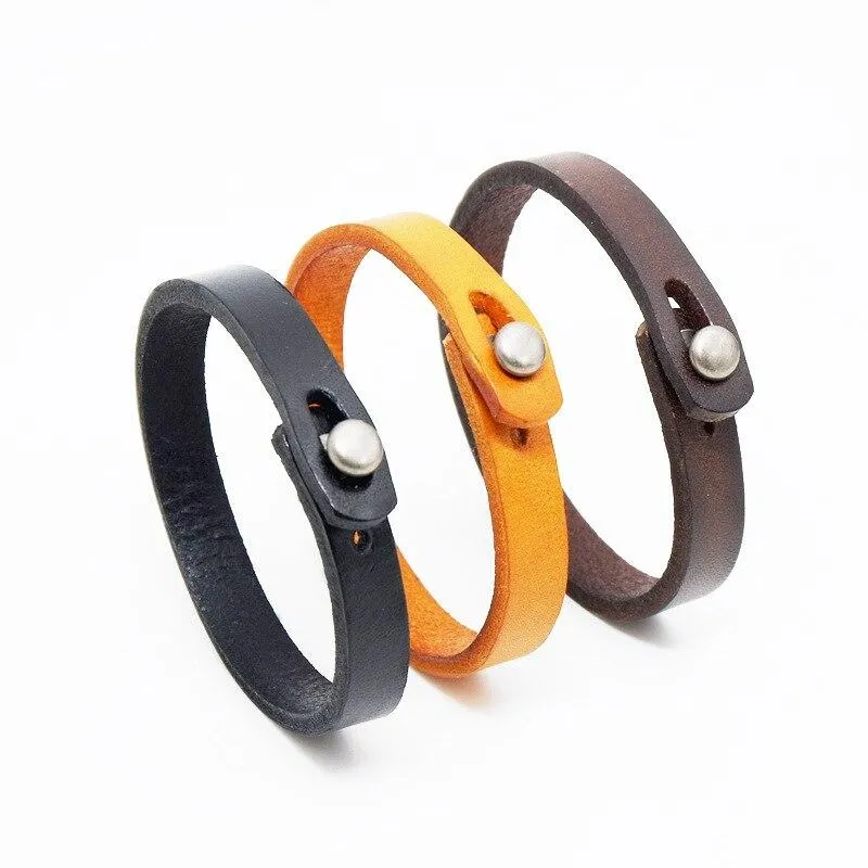 Lennart Minimalist Cowhide Leather Bracelet