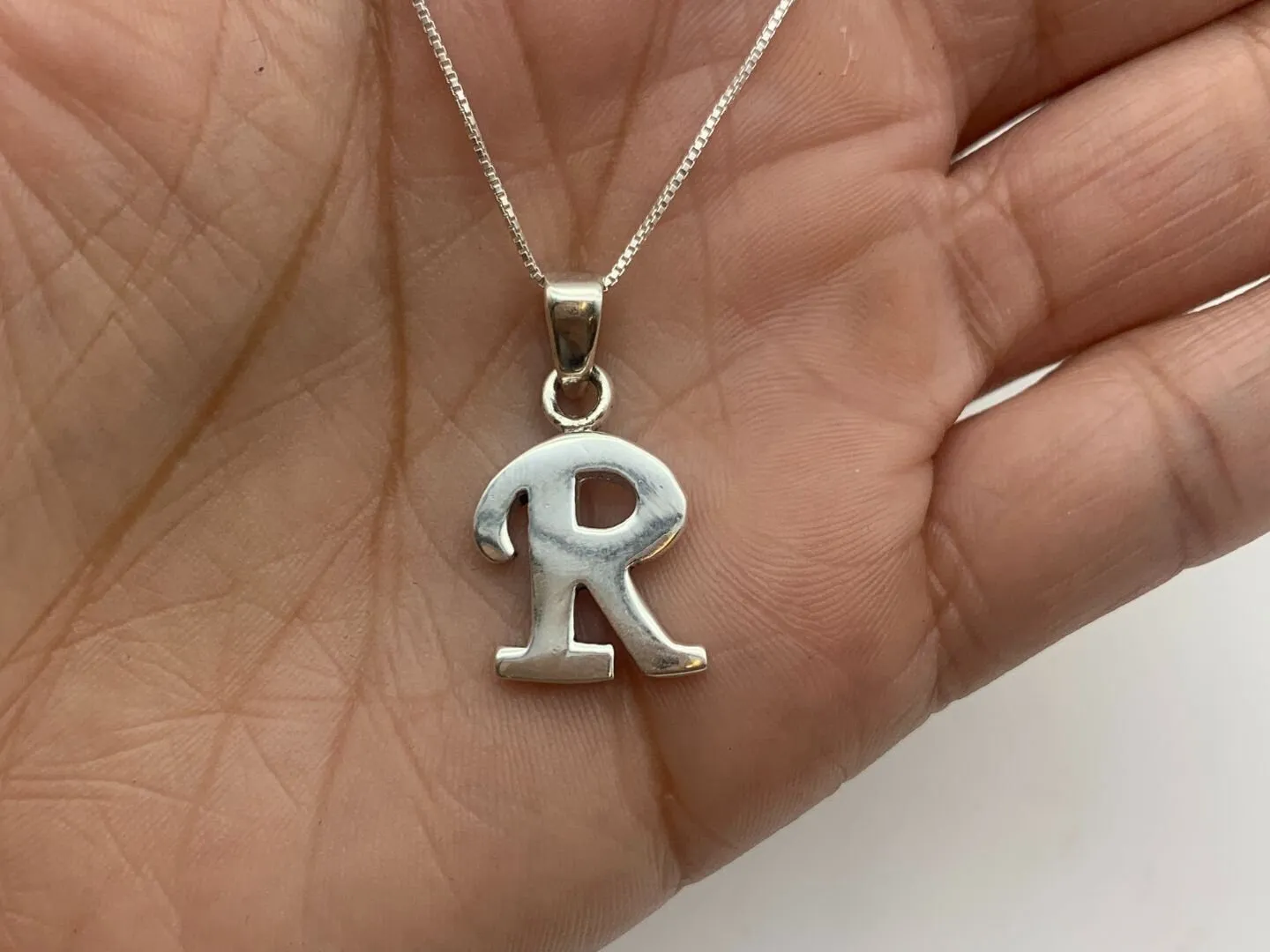 Letter R Pendant - Name Initial Necklace - Personalized Gift