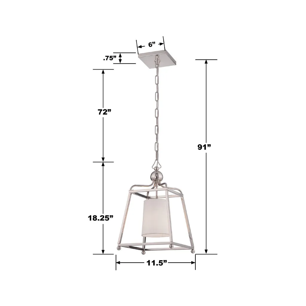 Libby Langdon Sylvan 1 Light Polished Nickel Mini Pendant