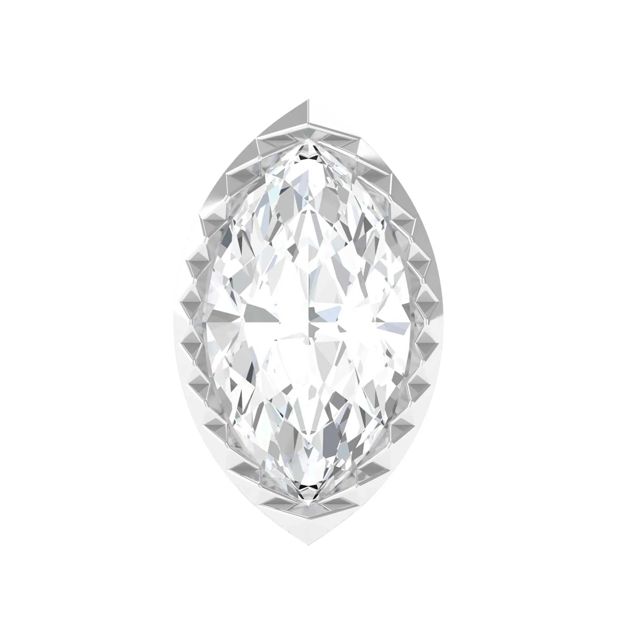 Marquise Diamond Solitaire Earring for Tragus Piercing