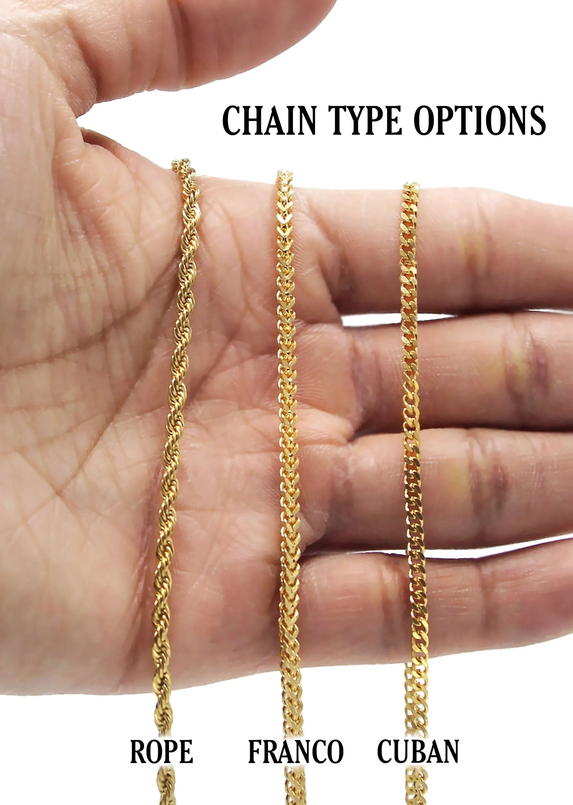 Mens Gold Plated Cuban Link Chain & Cross Pendant | Appx. 19.5 Grams