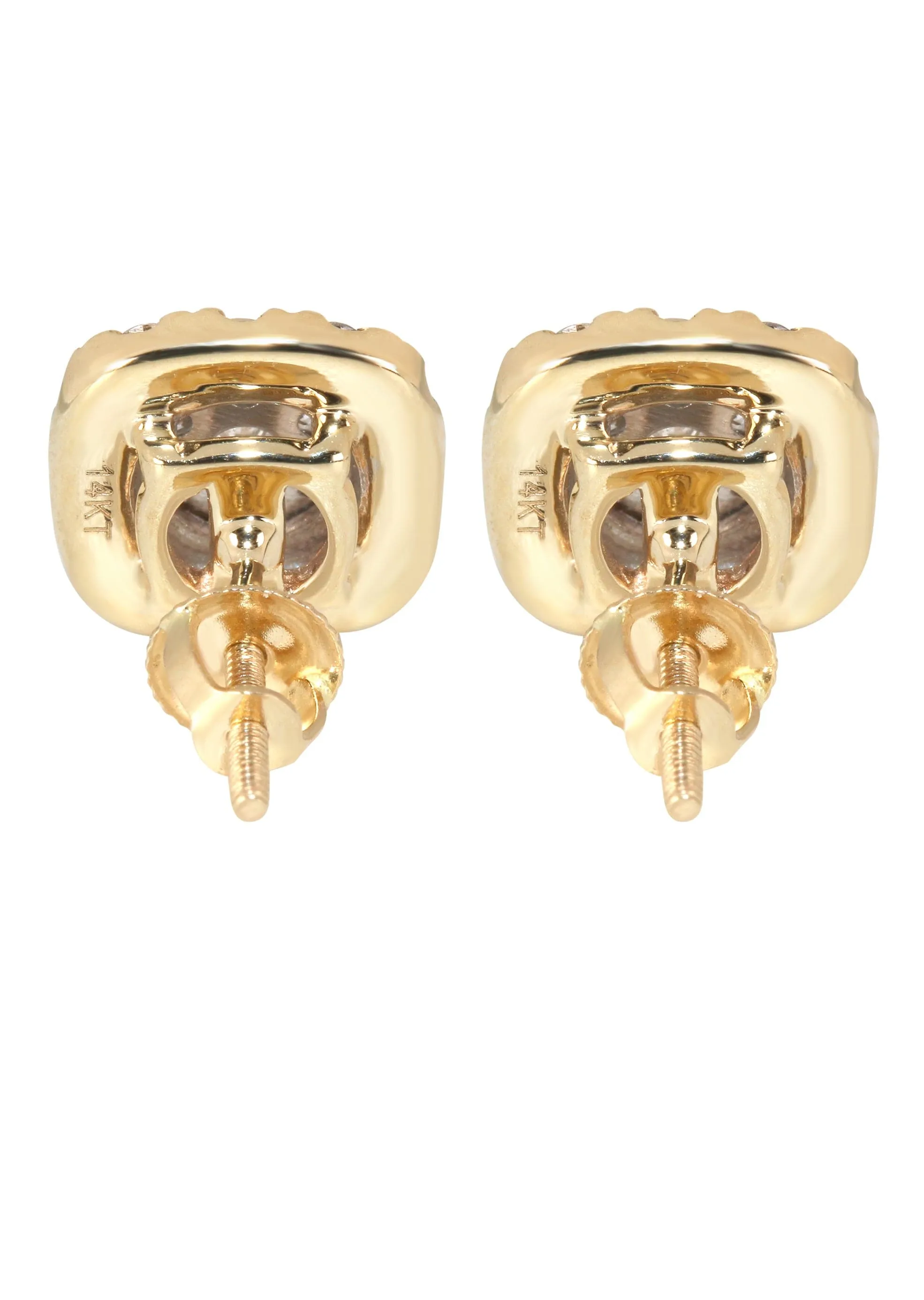 Mens Stud Diamond Earrings | 1.03 Carats 14K Yellow Gold