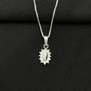 Mini 925 silver Virgencita or San Judas Necklace 07