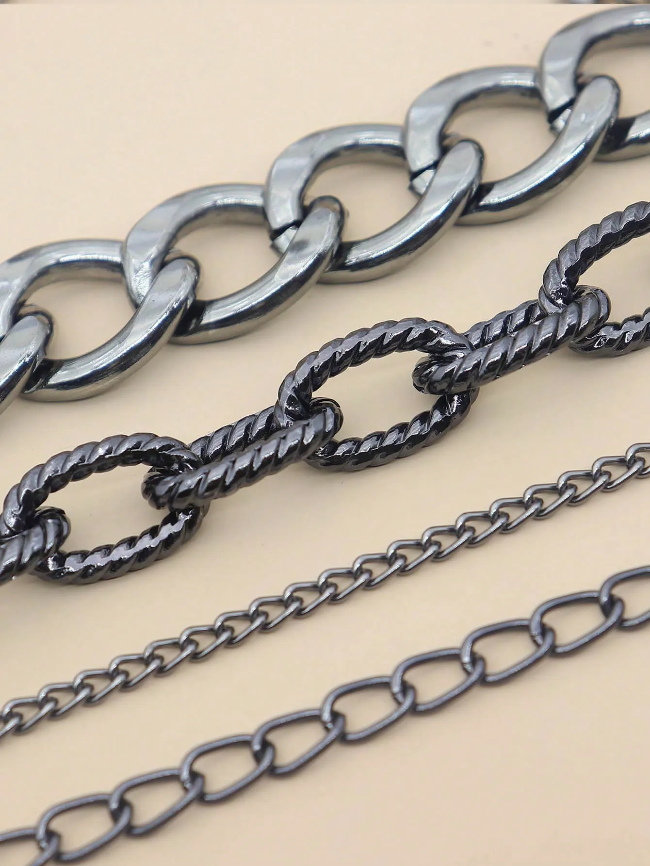 Minimalist Chain Link Bracelet 4pcs