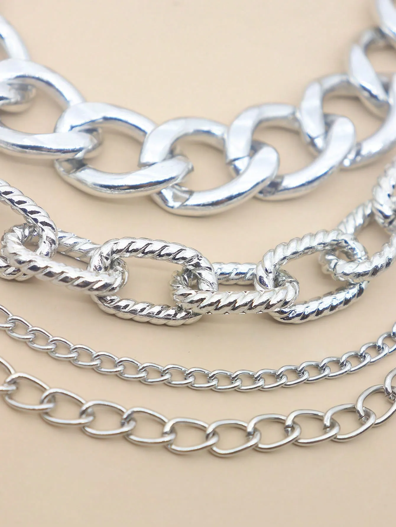 Minimalist Chain Link Bracelet 4pcs