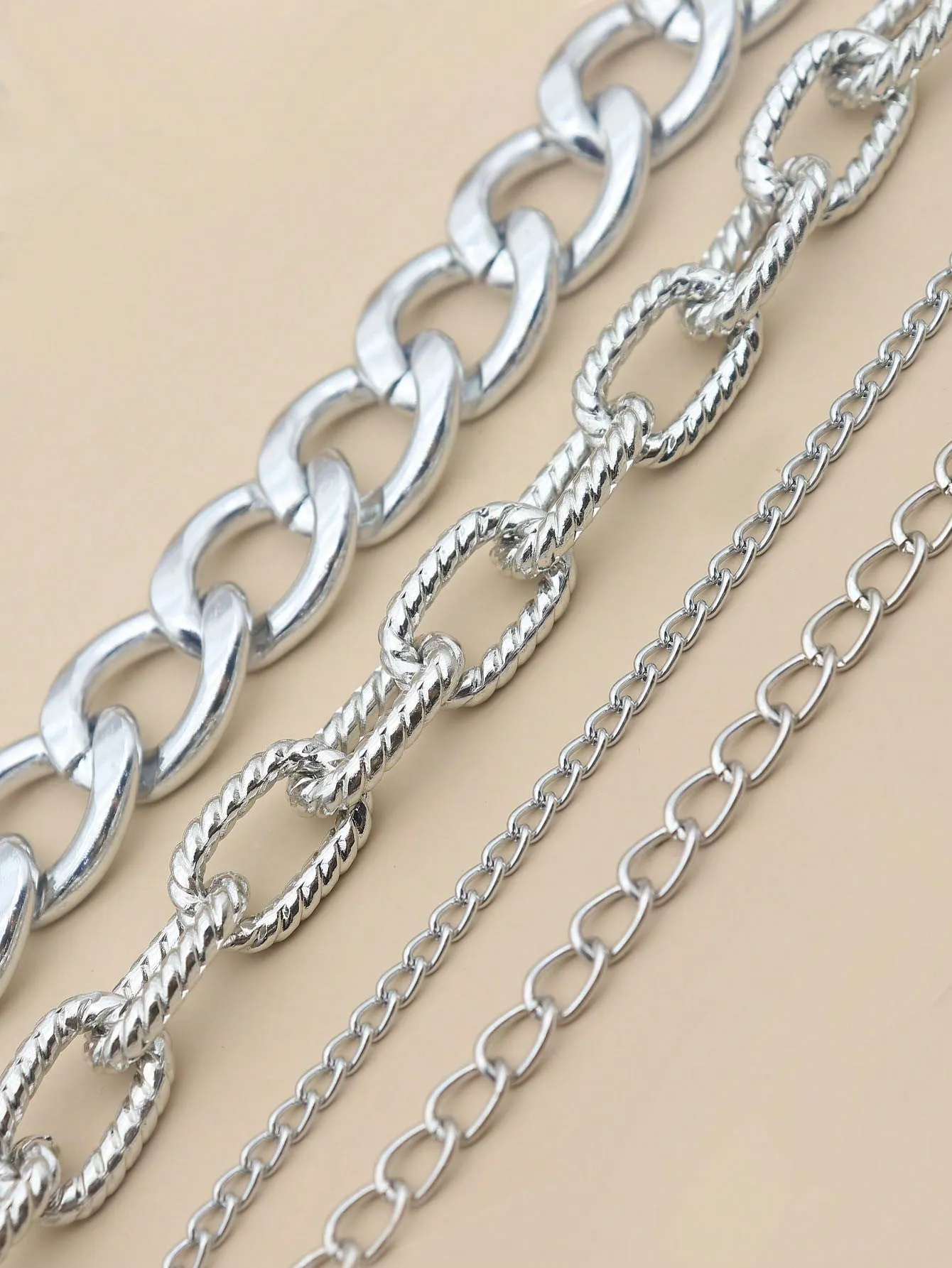 Minimalist Chain Link Bracelet 4pcs