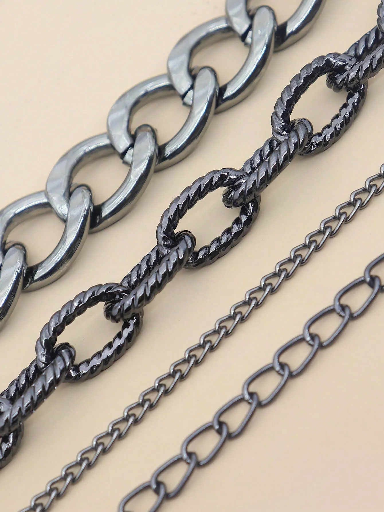 Minimalist Chain Link Bracelet 4pcs