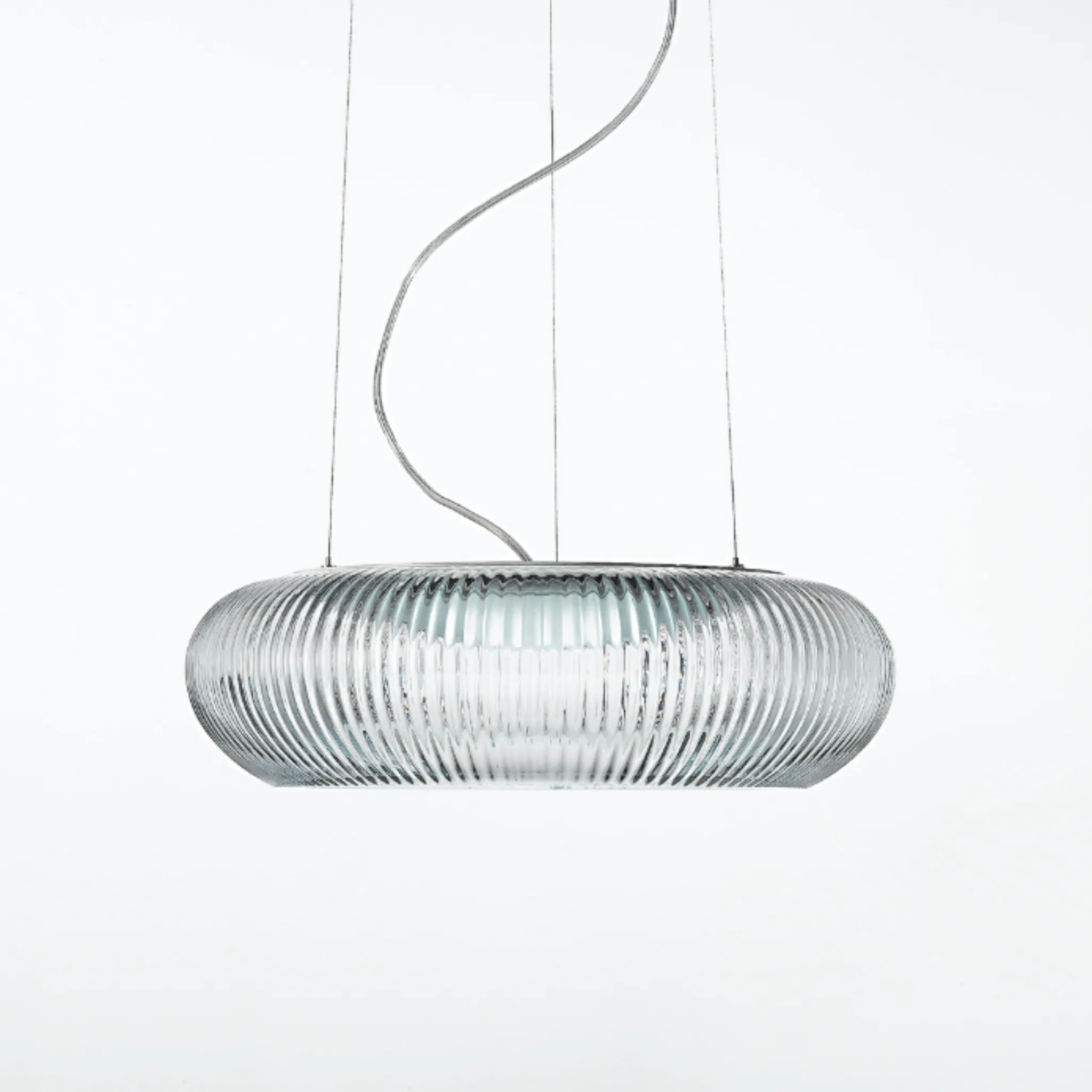 Modern Ribbed Glass Pendant Light