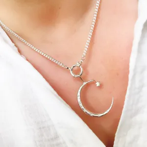 Moon Sterling Silver Necklace | Selene