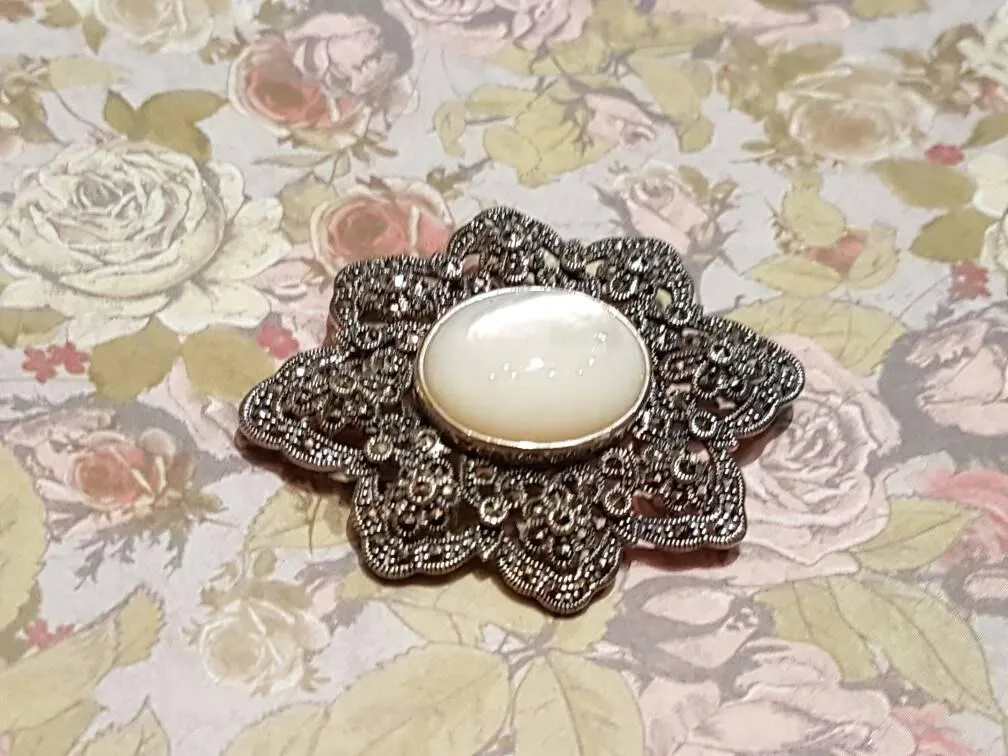 Mother of Pearl spray  Brooch