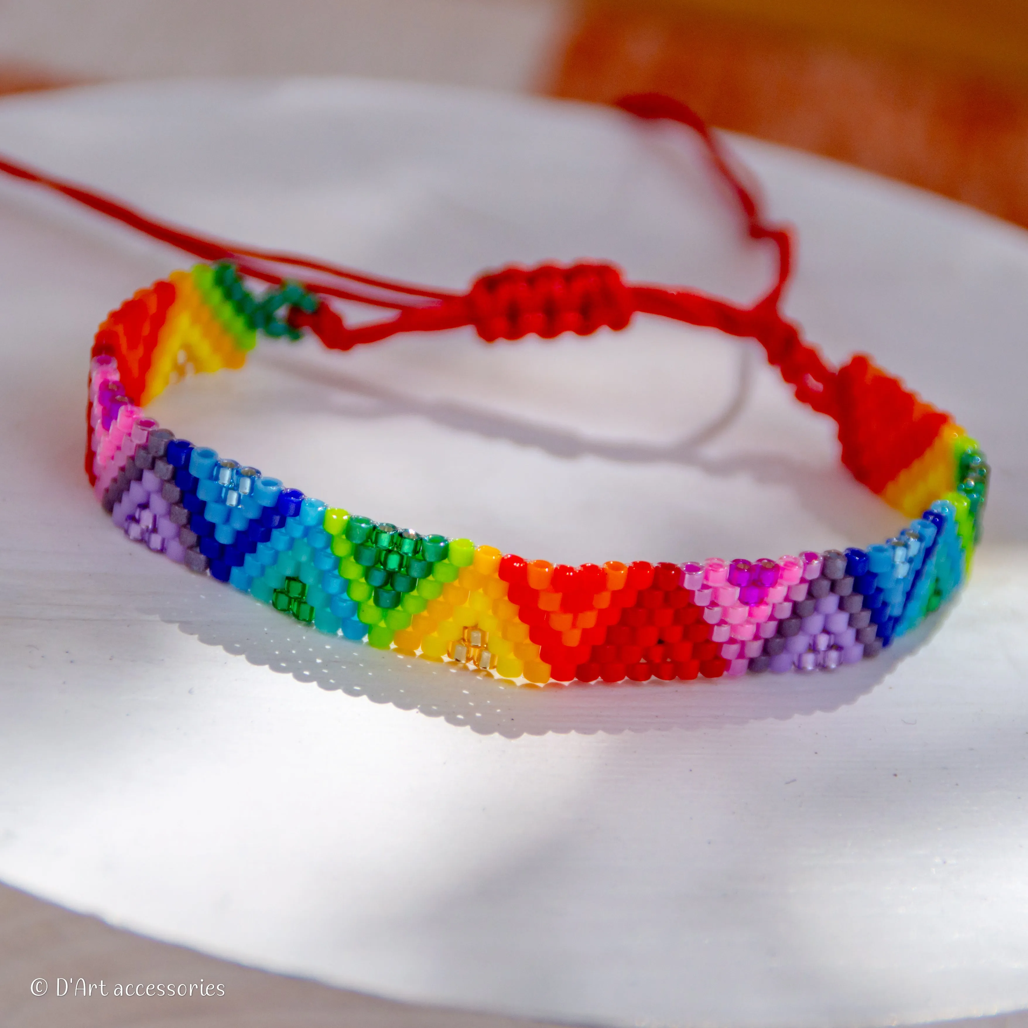 Multicolored beaded bracelet