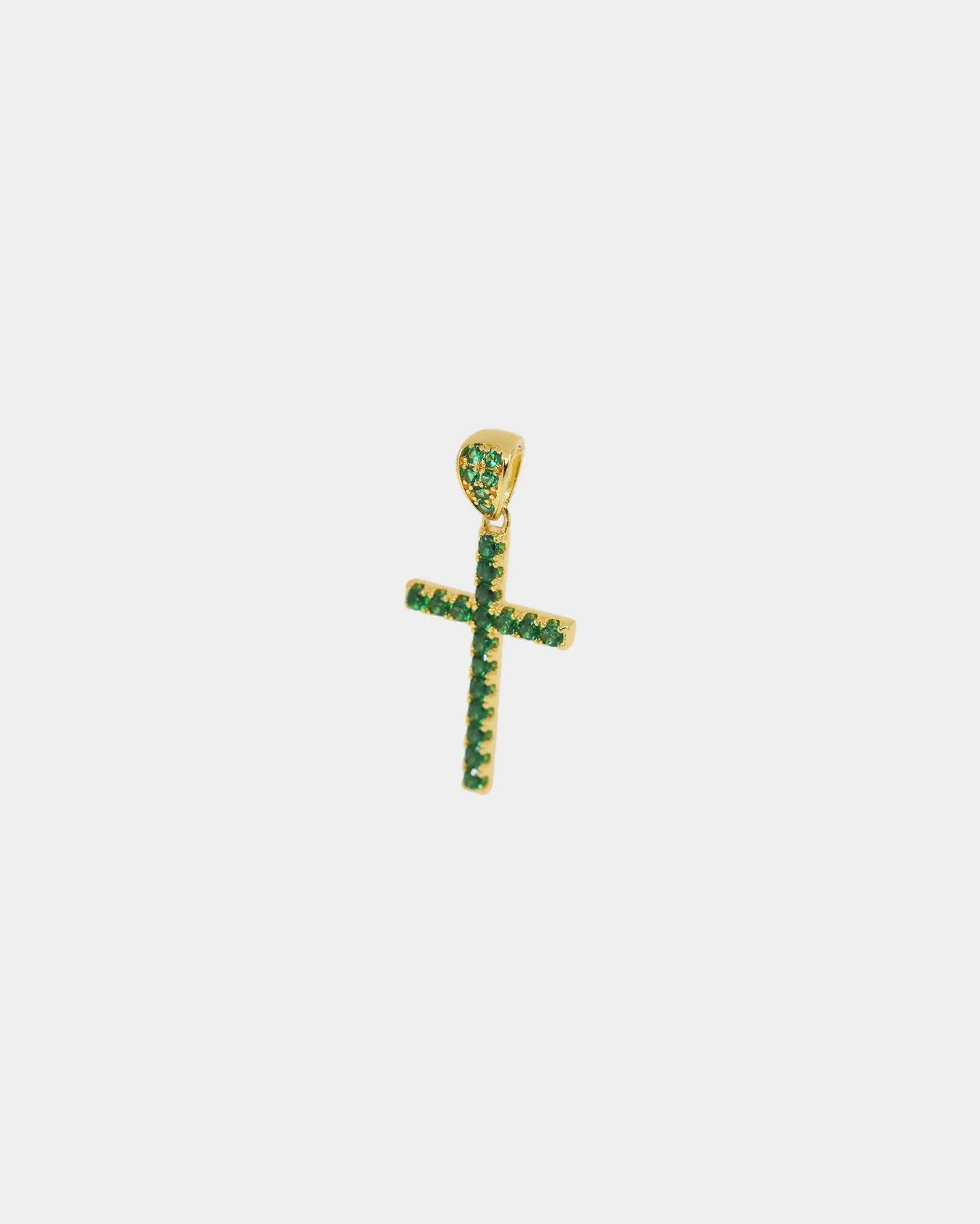 NXS Classic Mini Cross Pendant Gold/Green