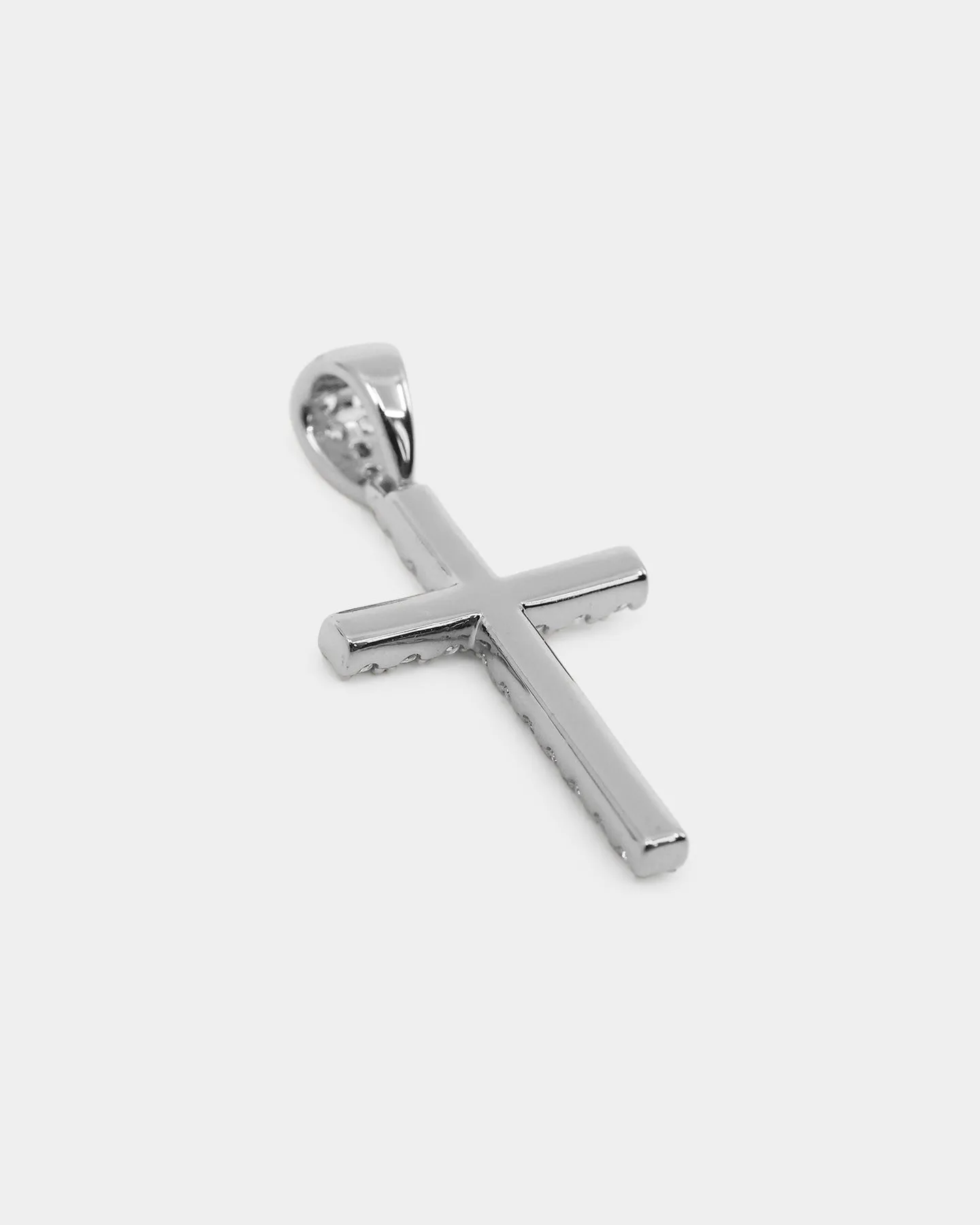 NXS Classic Mini Cross Pendant White Gold