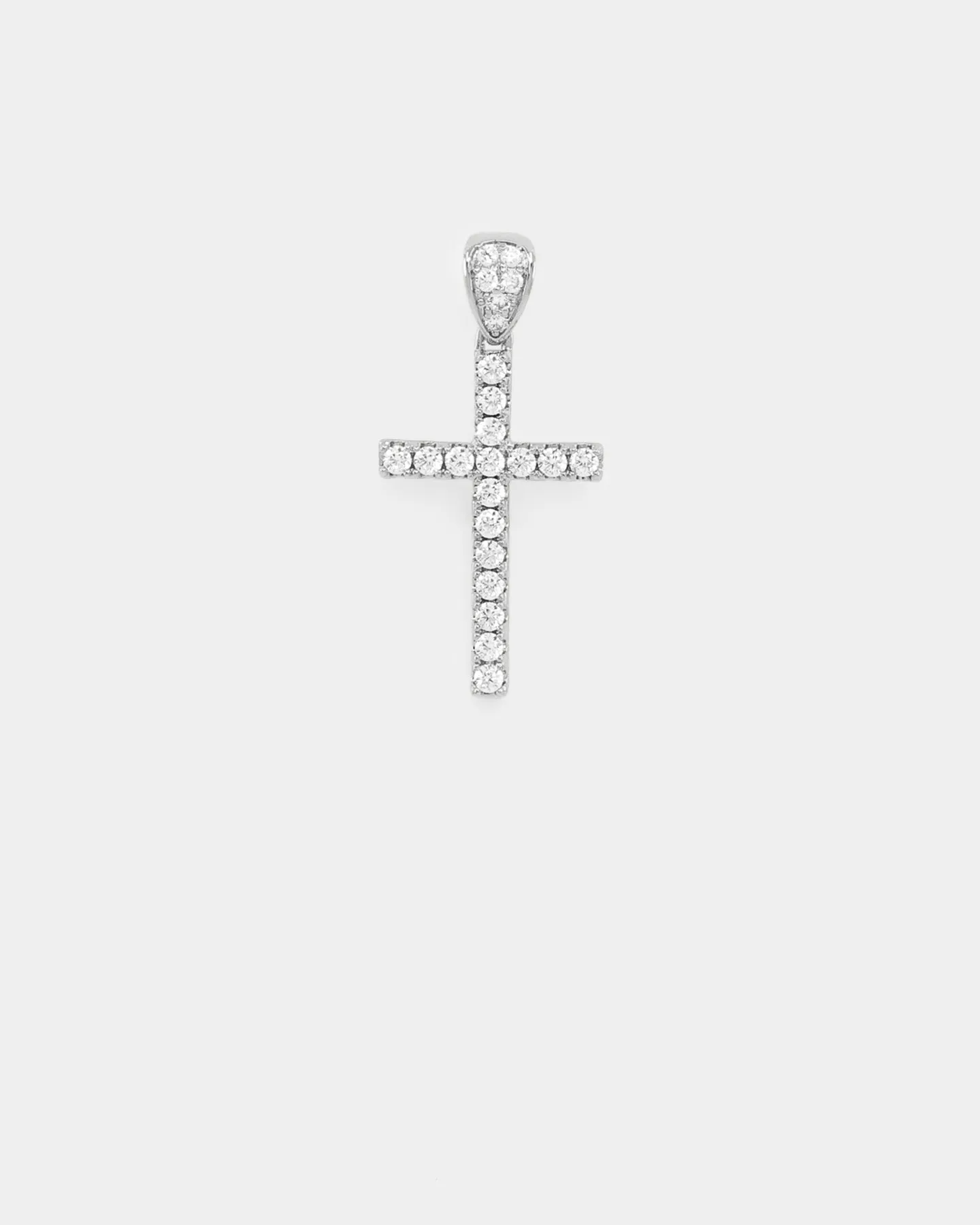 NXS Classic Mini Cross Pendant White Gold