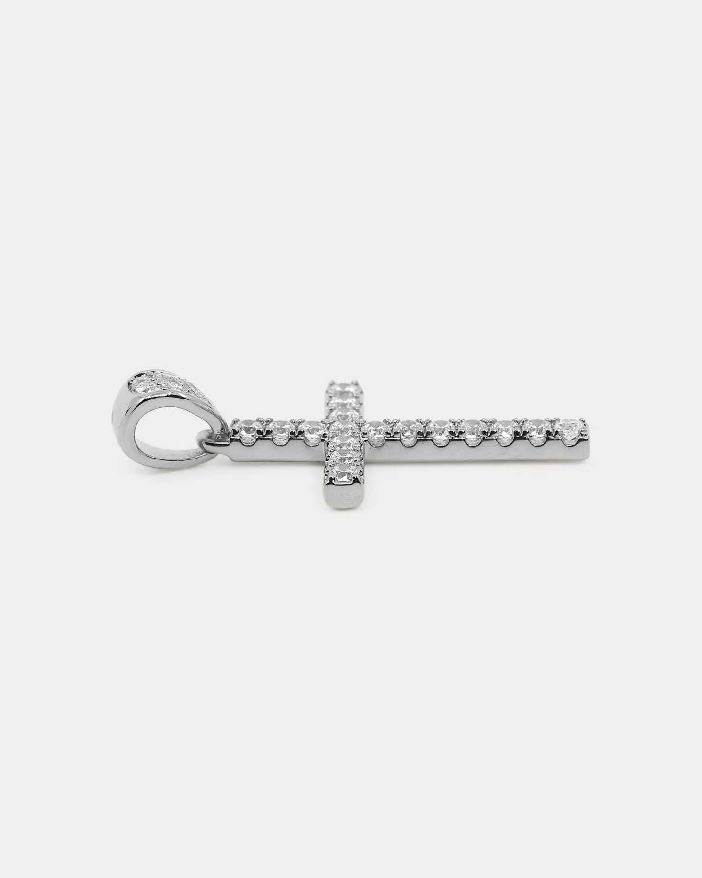 NXS Classic Mini Cross Pendant White Gold