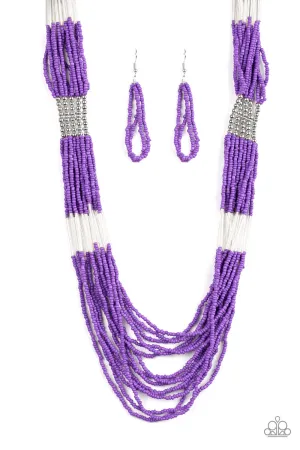 Paparazzi Let It Bead - Purple Necklace