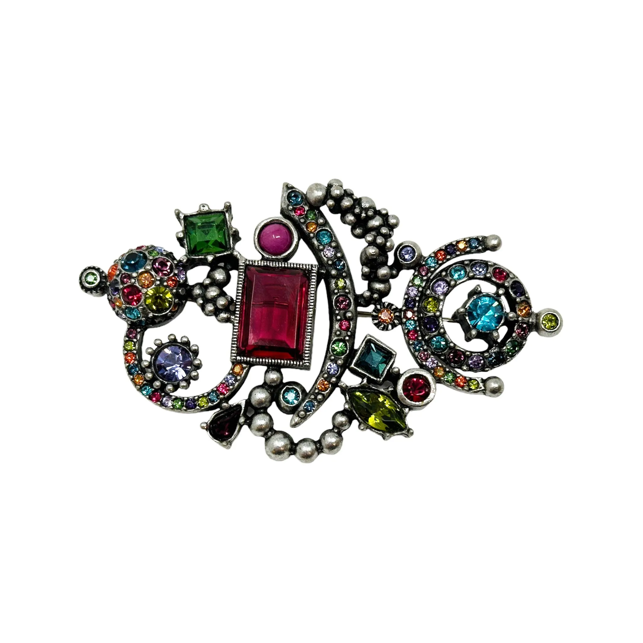 Patricia Locke Belle Epoque Brooch in Silver Revolution