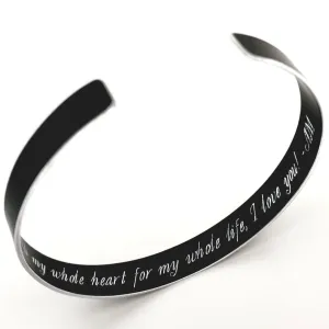 Personalized Hidden Message Cuff For Men