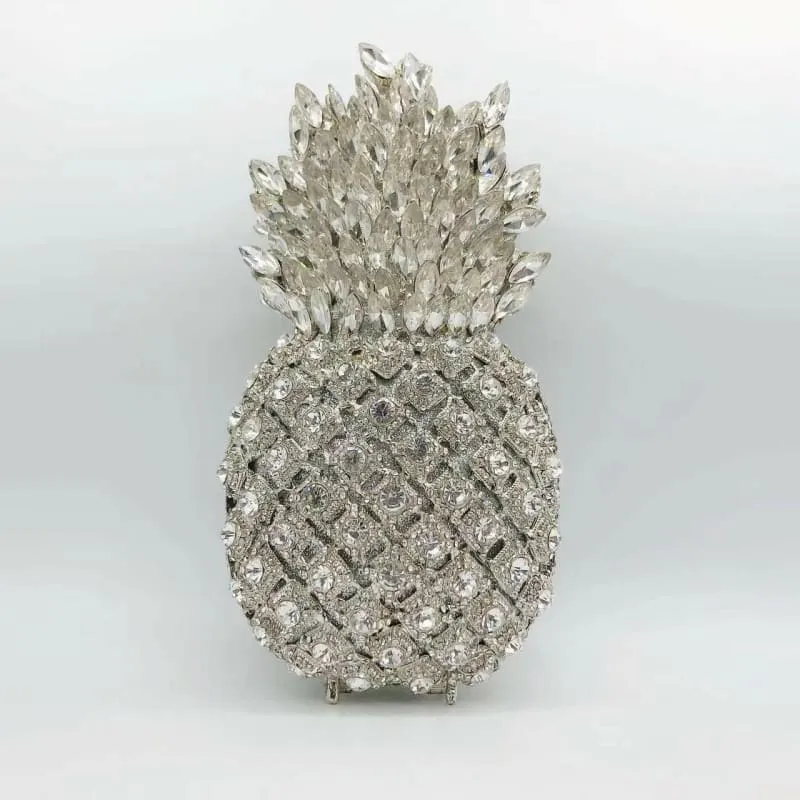 Pineapple Shape Diamante Dinner Bag for a Stylish Night