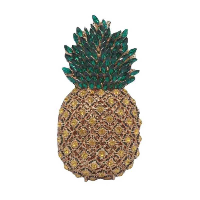 Pineapple Shape Diamante Dinner Bag for a Stylish Night