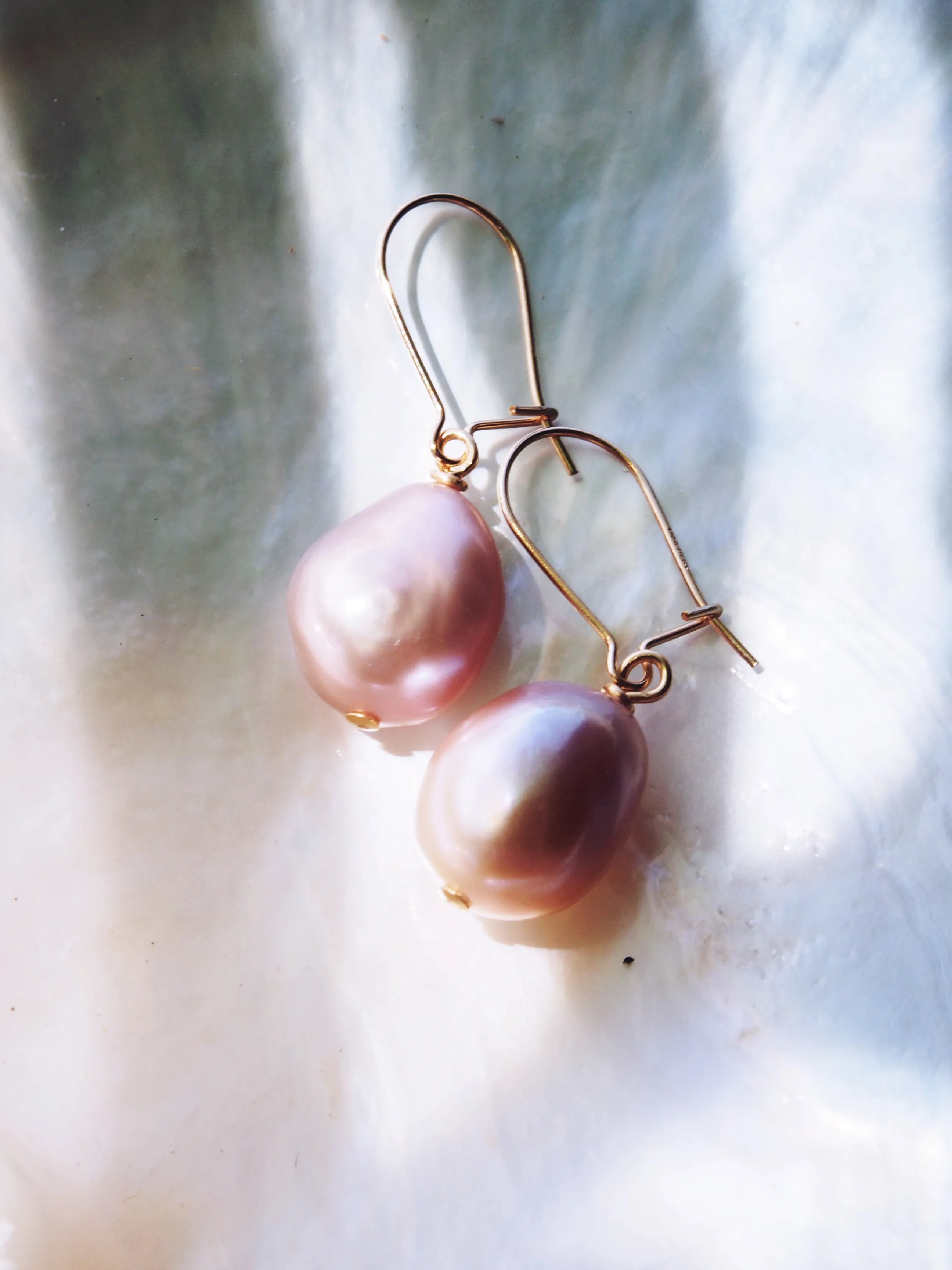 Pink Freshwater Pearl Drop Earrings - Akala