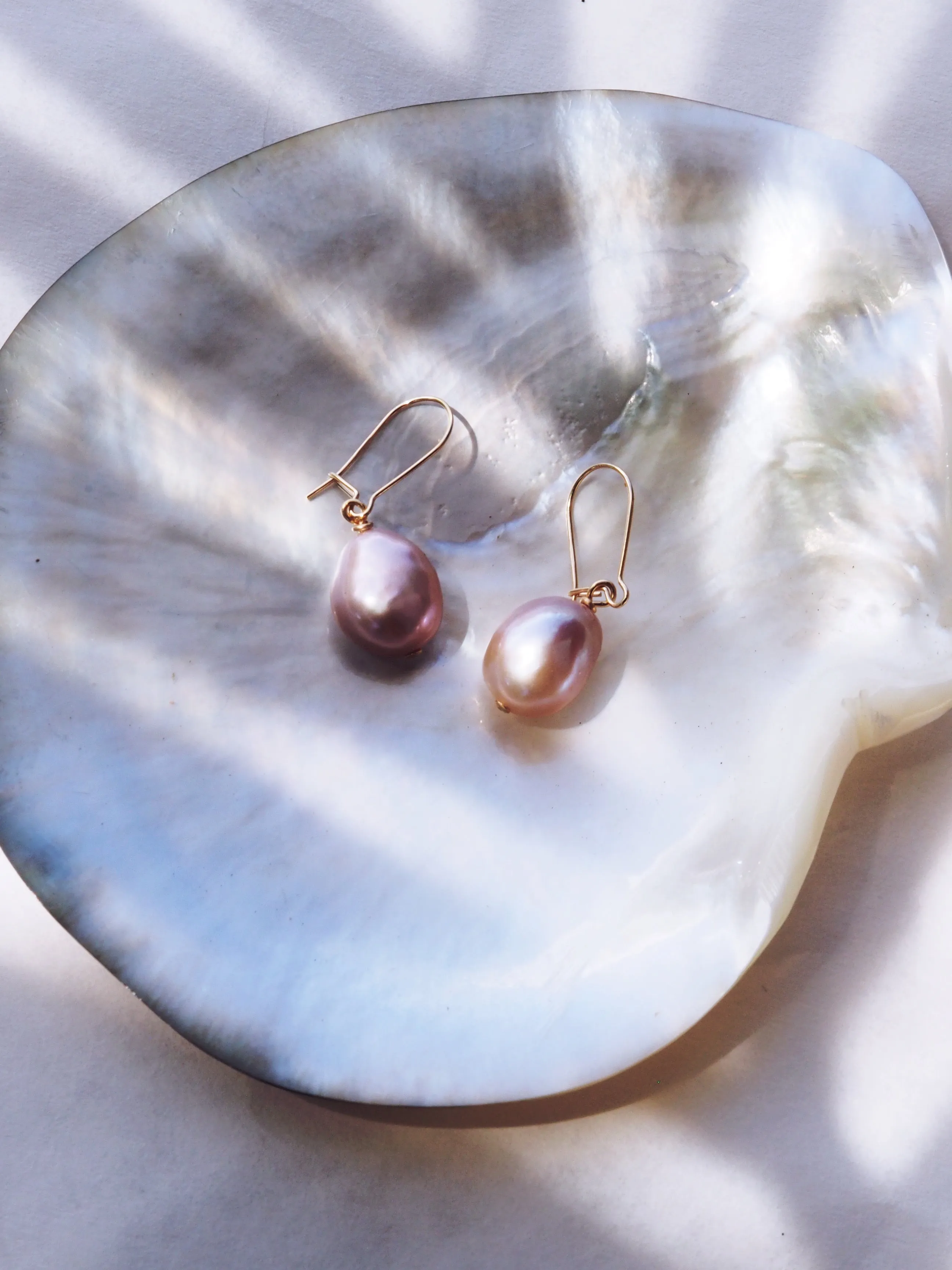 Pink Freshwater Pearl Drop Earrings - Akala