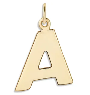 "A" Cutout Letter Charm