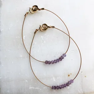 "Lowell" Amethyst Gemstone Minimalist Bracelet