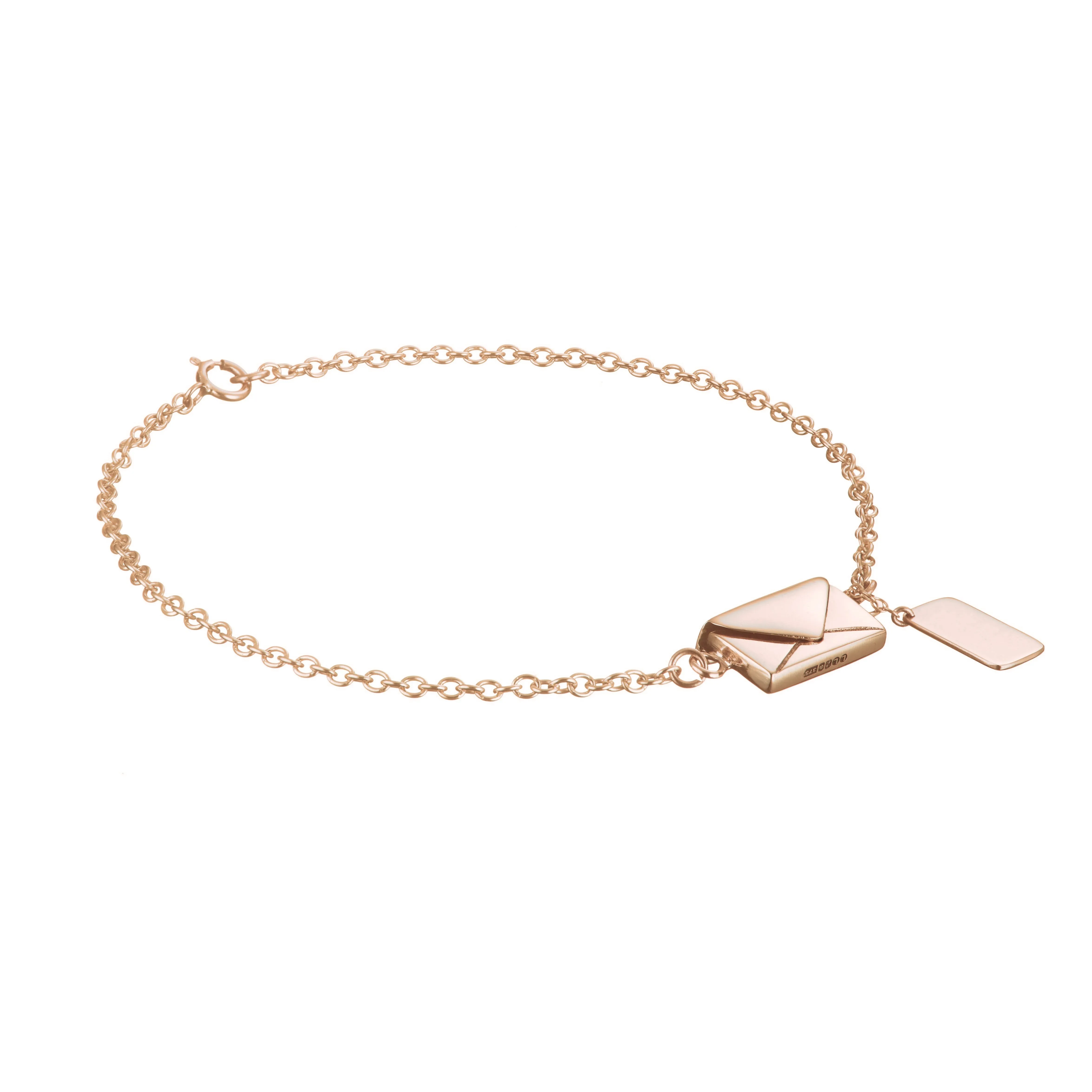 Signature Envelope Bracelet - Rose Gold