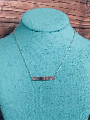 Silver Bar Necklace