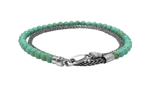 Silver Mini Chain Arizona Jade