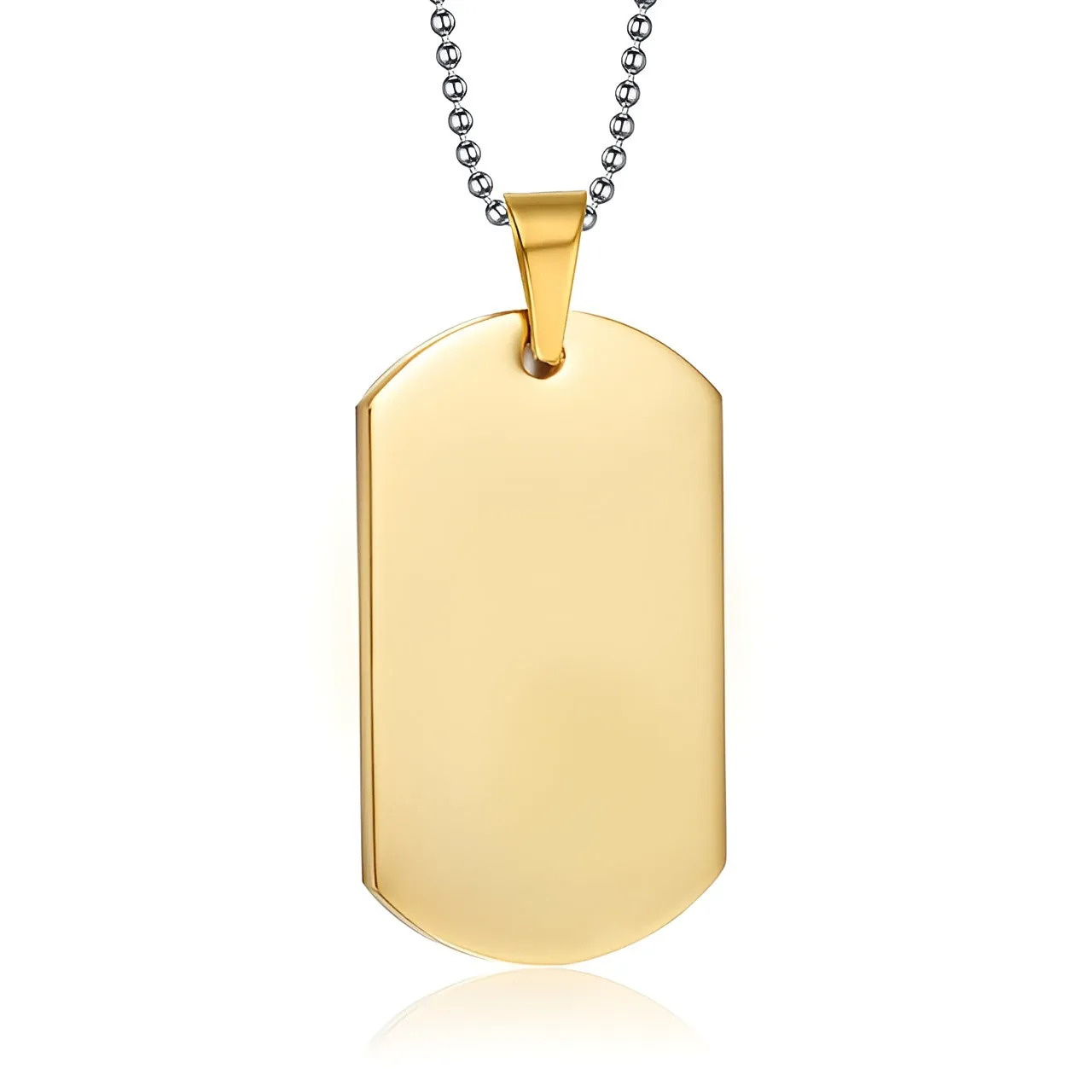 Solid Military Tag Necklace